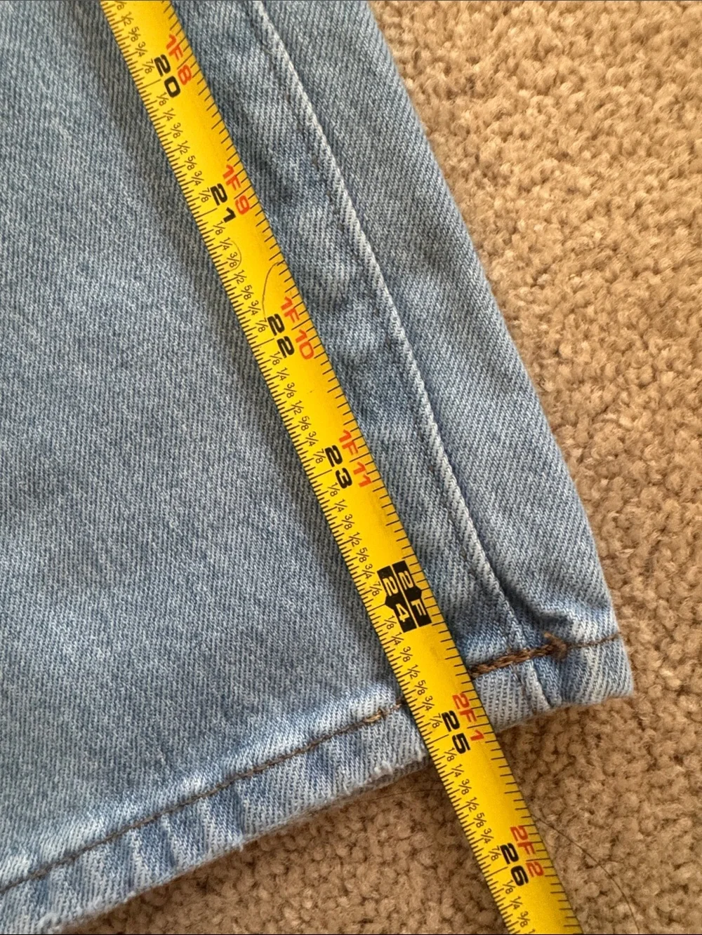 Madewell Slim Wide Leg Crop Light Blue Wide Leg Jeans Size 24 - Picture 7 of 7